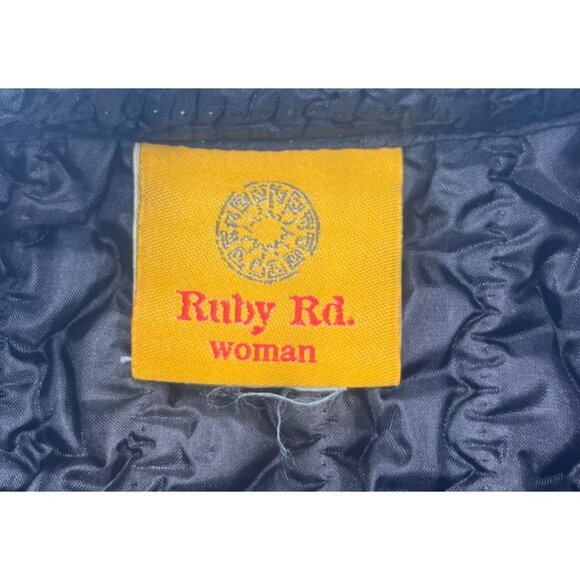 Ruby Rd. Womens Satin Jacket Size 2X Multicolor Textured Design - Picture 3 of 4